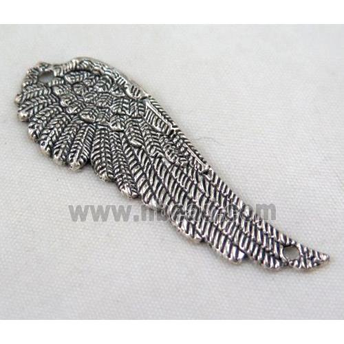 Tibetan silver angel wing pendant, Non-nickel