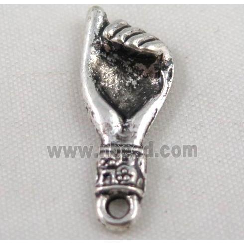 Tibetan silver hand pendant, Non-nickel