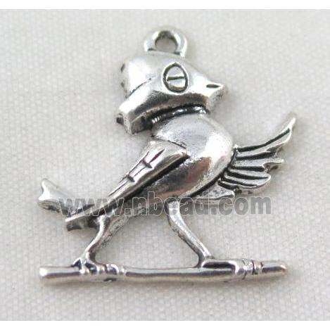 Tibetan silver bird pendant, Non-nickel