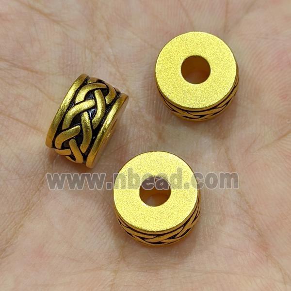 Copper Heishi Beads Large Hole Gold Plated