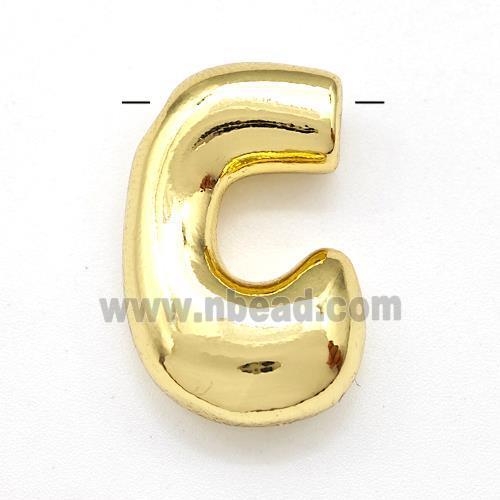 Copper Letter-C Pendant Gold Plated