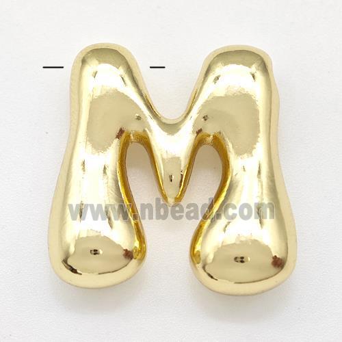 Copper Letter-M Pendant Gold Plated