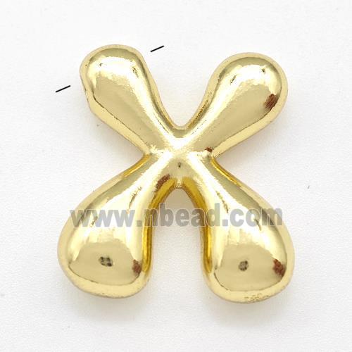 Copper Letter-X Pendant Gold Plated