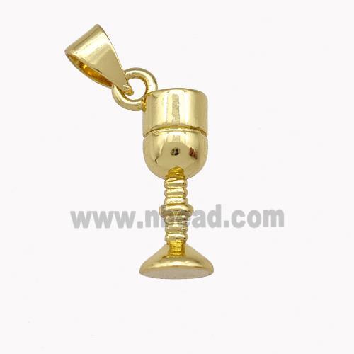 Wine Glass Charms Copper Pendant Gold Plated