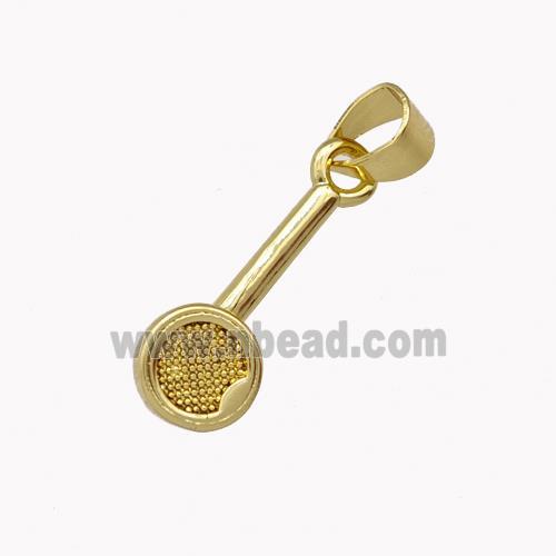 Showerhead Charms Copper Pendant Gold Plated