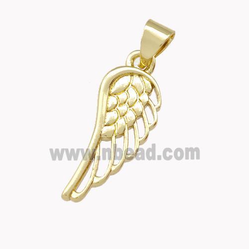 Angel Wings Charms Copper Pendant Gold Plated