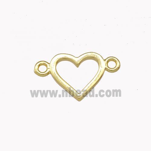 Copper Heart Connector Gold Plated