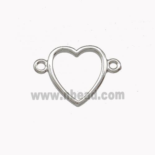Copper Heart Connector Platinum Plated
