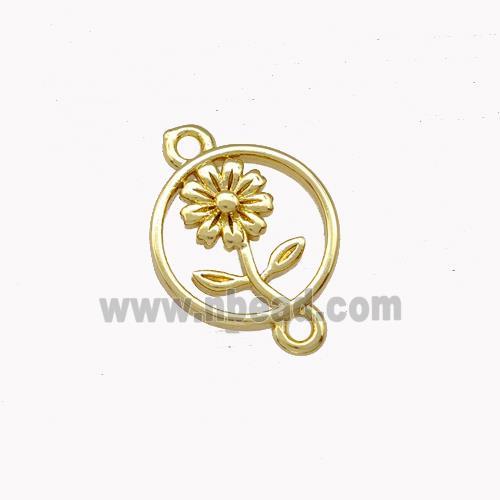 Copper Flower Connector Gold Plated
