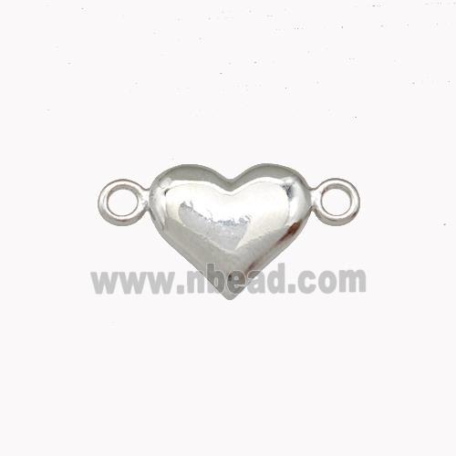 Copper Heart Connector Platinum Plated