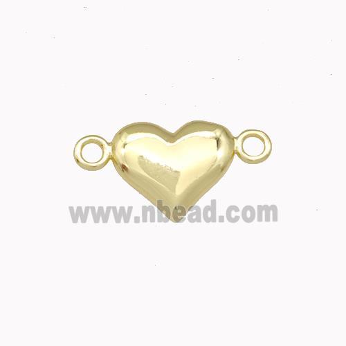 Copper Heart Connector Gold Plated