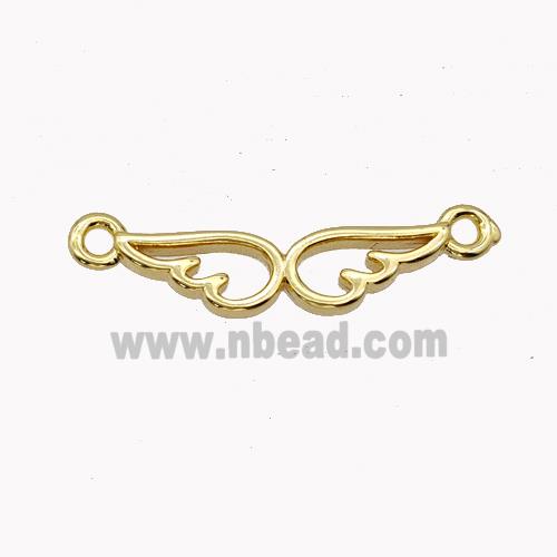 Copper Angel Wings Connector Gold Plated