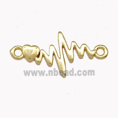 Copper Heartbeat Connector Gold Plated