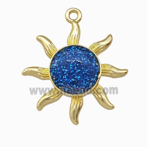 Copper Sun Pendant Gold Plated