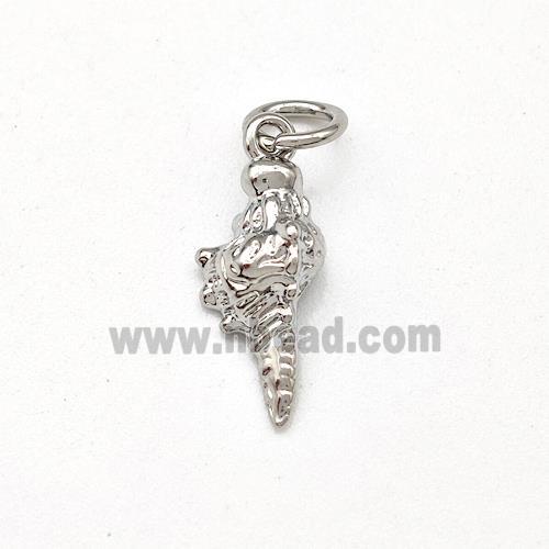 Copper Conch Shell Charms Pendant Platinum Plated