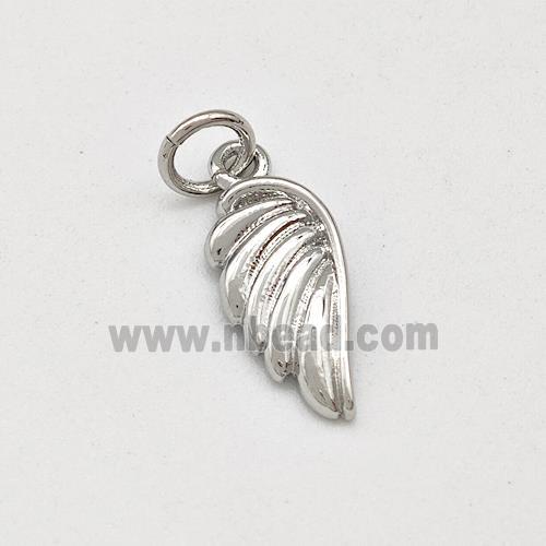 Copper Angel Wings Pendant Platinum Plated