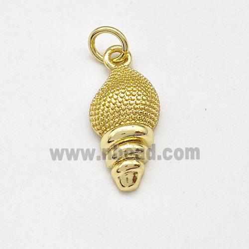 Conch Shell Charms Copper Pendnat Gold Plated