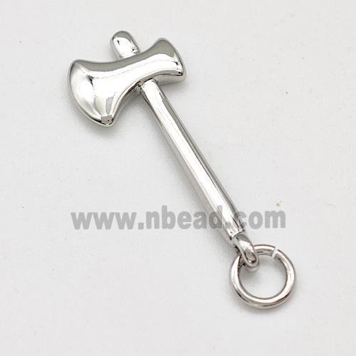 Axe Charms Copper Pendant Platinum Plated