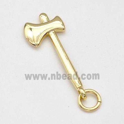 Axe Charms Copper Pendant Gold Plated