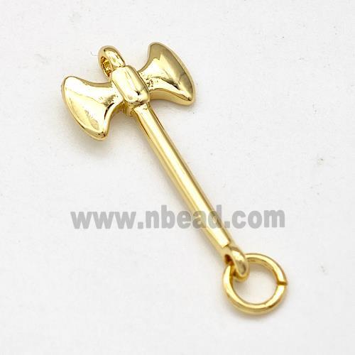 Axe Charms Copper Pendant Gold Plated