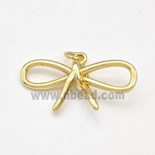 Copper Bow Pendant Gold Plated