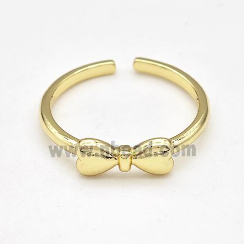 Copper Bow Rings Gold Plated