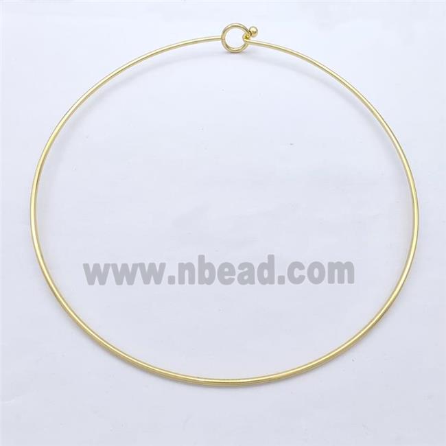 Copper Wire Collar Necklace Gold Plated