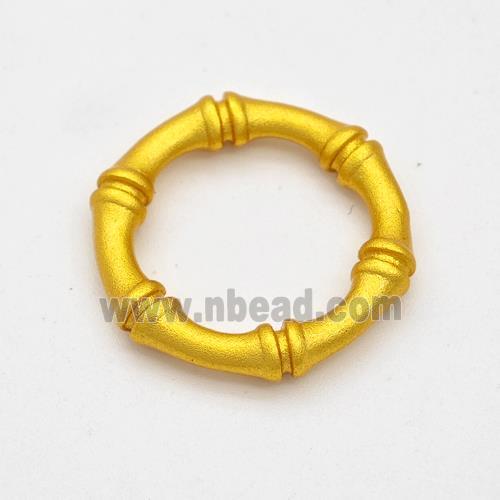 Copper Circle Connector Bamboo Gold Plated