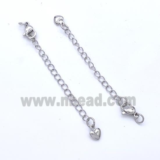 Copper Necklace Extender Findings Platinum Plated