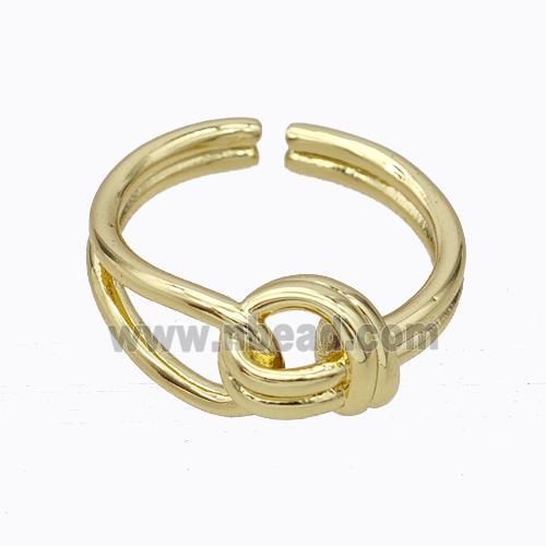 Copper Knot Ring Gold Plated