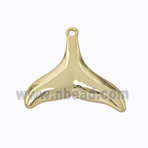 Copper Shark-tail Pendant Gold Plated