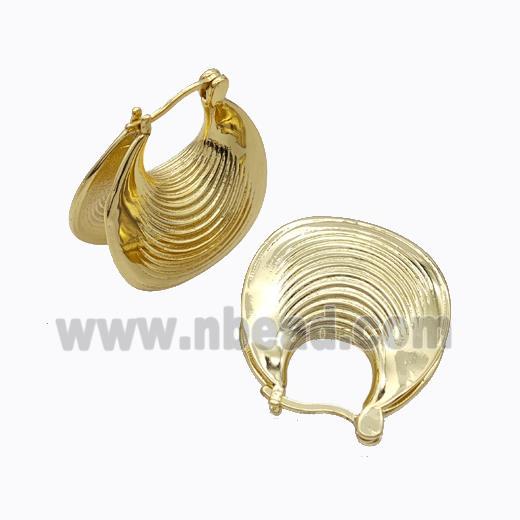 Copper Latchback Earrings Bag Gold Plated