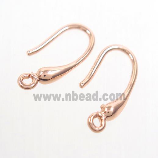 copper earring hook, color keeping, rose gold