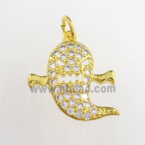 copper dolphin pendants paved zircon, gold plated