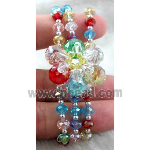 Chinese Crystal Glass Bracelet, colorful