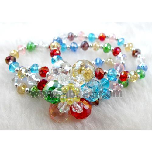 Chinese Crystal Glass Bracelet, colorful