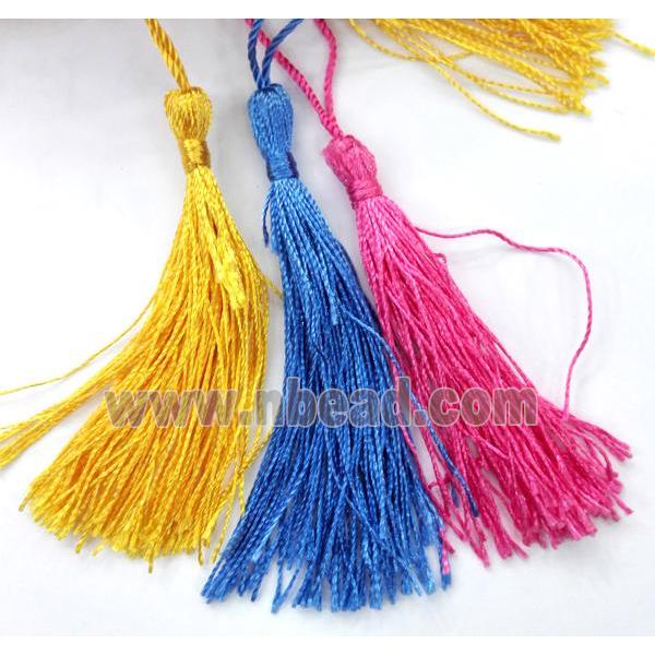 handmade tassel pendant with nylong wire