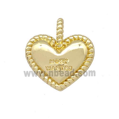 Copper Heart Pendant Gold Plated