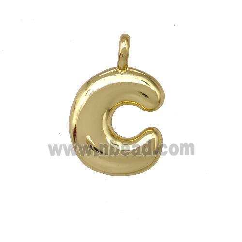 Copper Letter-C Pendant Gold Plated