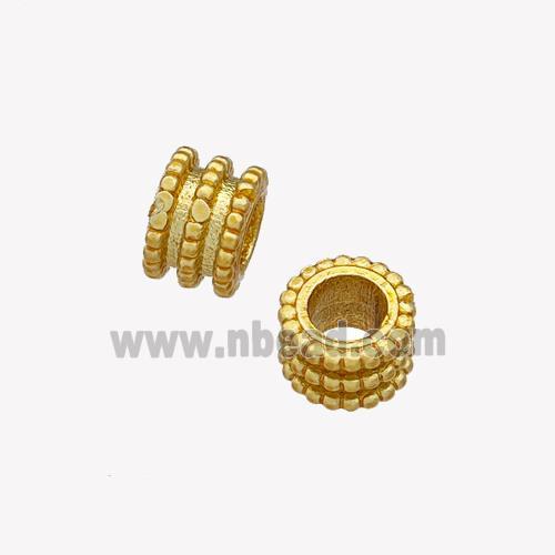 Copper Tube Beads Large Hole Gold Plated