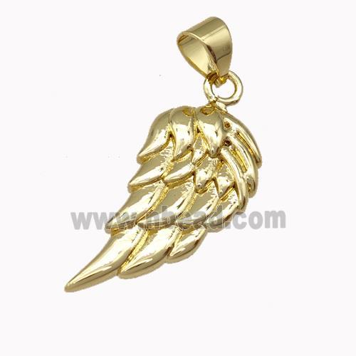 Copper Angel Wings Pendant Gold Plated