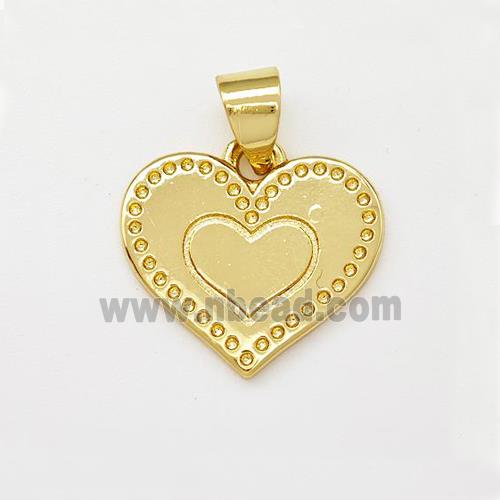 Copper Heart Pendant Gold Plated