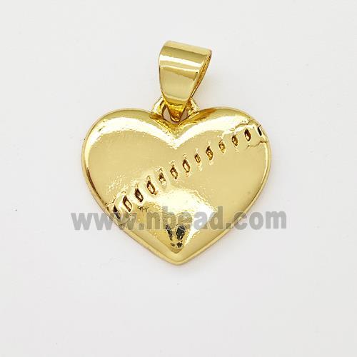 Copper Heart Pendant Gold Plated