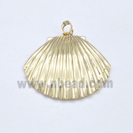 Copper Scallop Shell Pendant Gold Plated