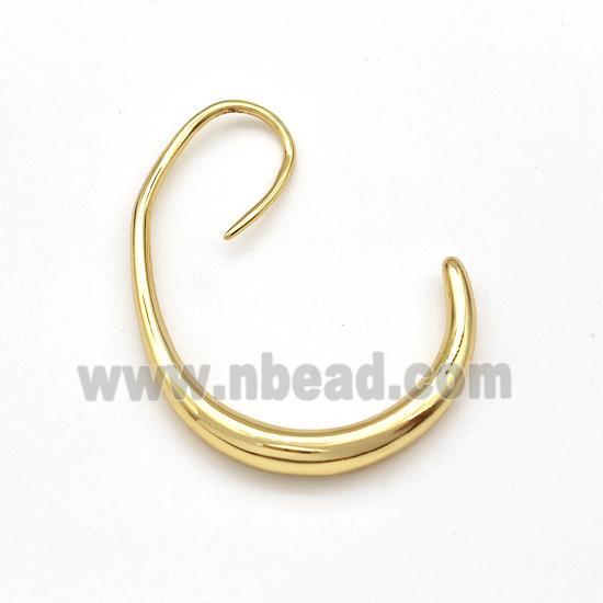 Copper Hook Earrings Gold Plated