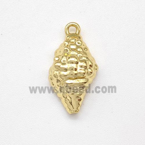 Conch Shell Charms Copper Pendant Gold Plated