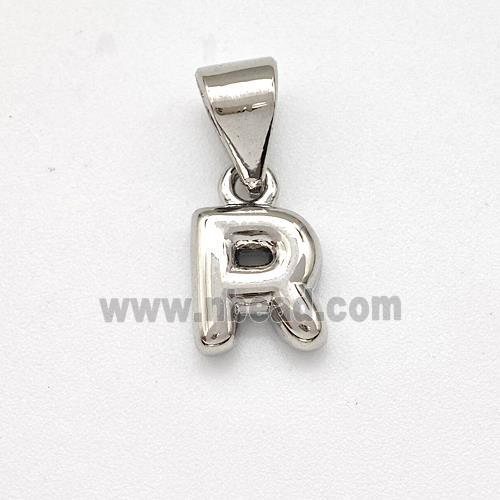 Copper Letter-R Pendant Platinum Plated