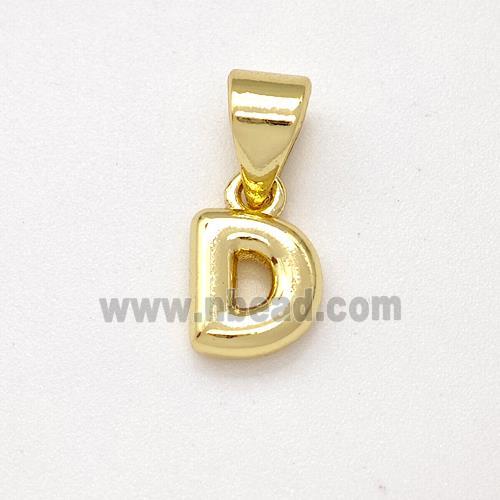 Copper Letter-D Pendant Gold Plated