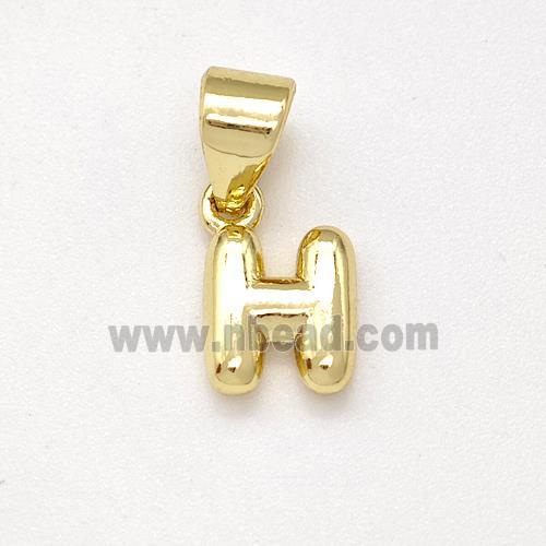 Copper Letter-H Pendant Gold Plated