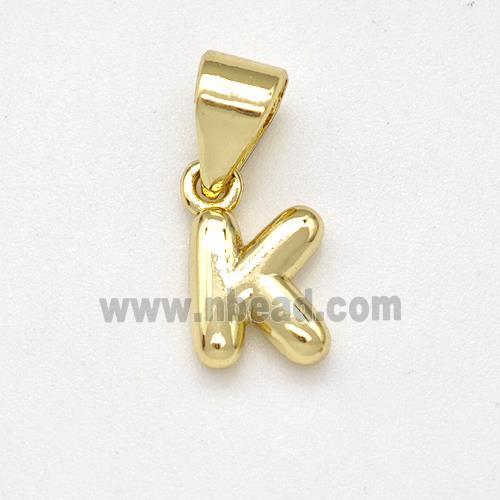 Copper Letter-K Pendant Gold Plated